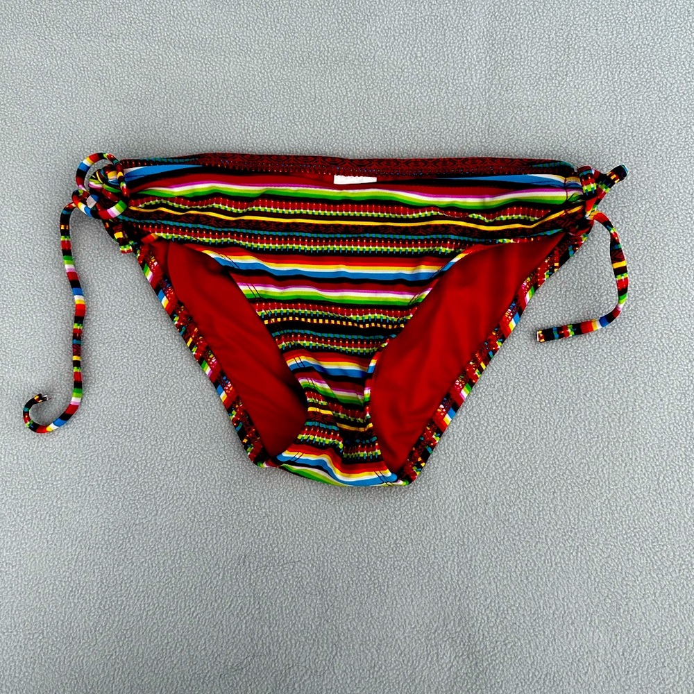 Rainbow print bikini bottoms
